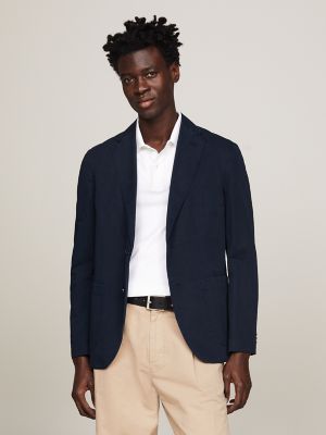 Regular Fit Cotton and Linen Blazer | Tommy Hilfiger