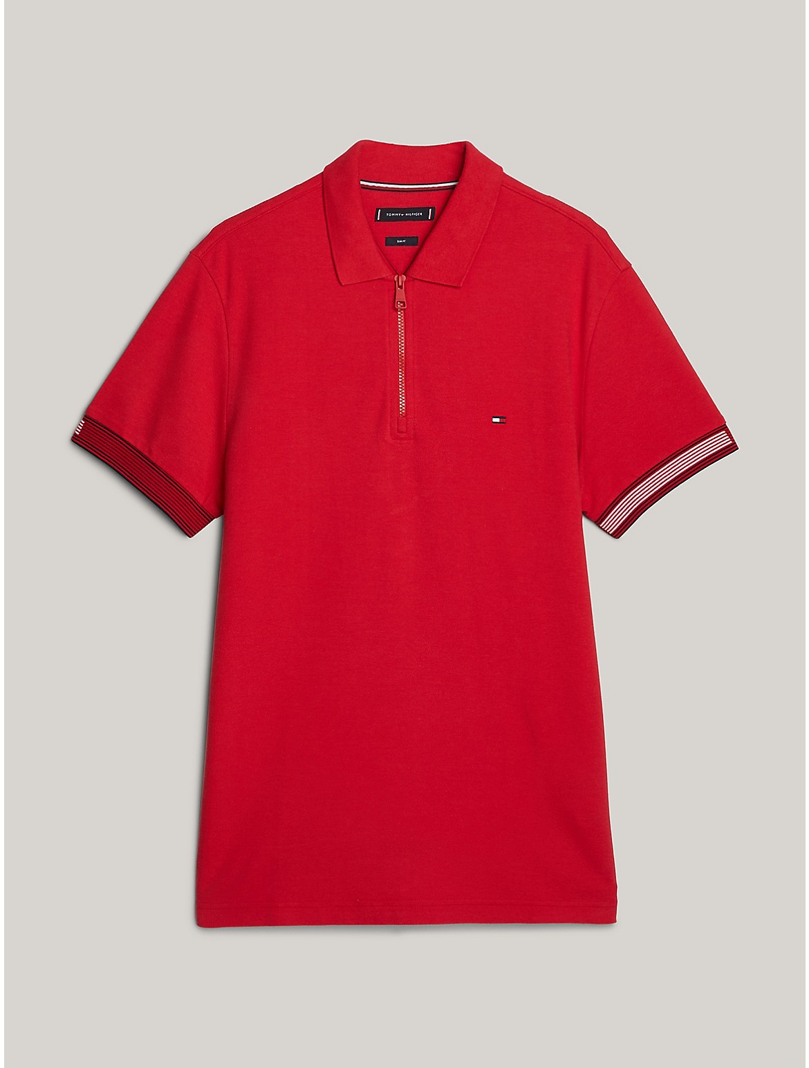 Tommy Hilfiger Men's Slim Fit Flag Tipped Polo