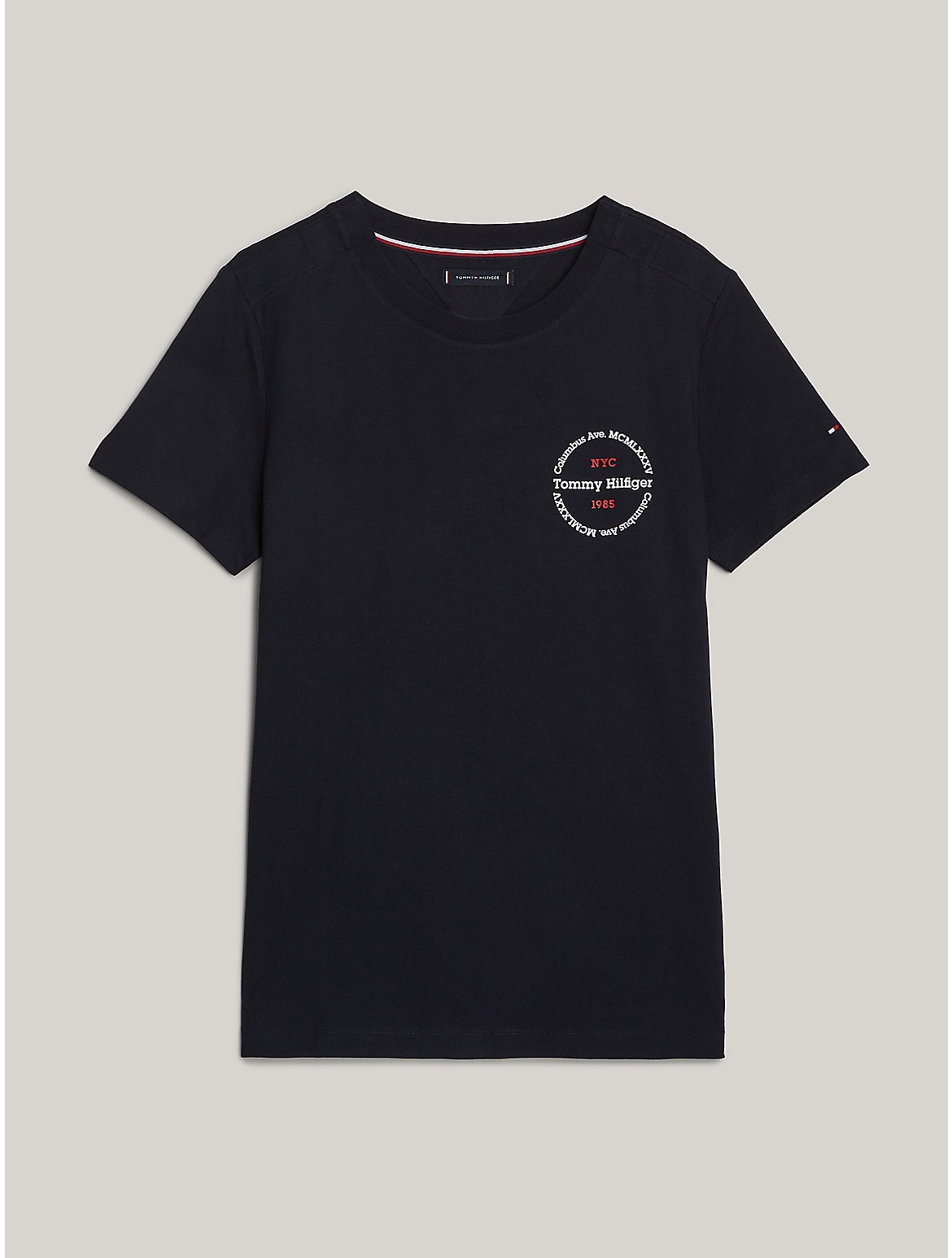 Tommy Hilfiger Men's Slim Fit Round Logo T-Shirt