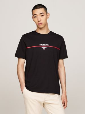 Hilfiger Stripe Graphic T-Shirt, Black