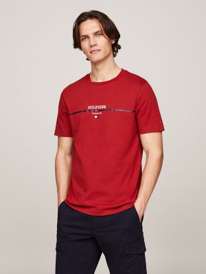Hilfiger Stripe Graphic T-Shirt, Dark Magma