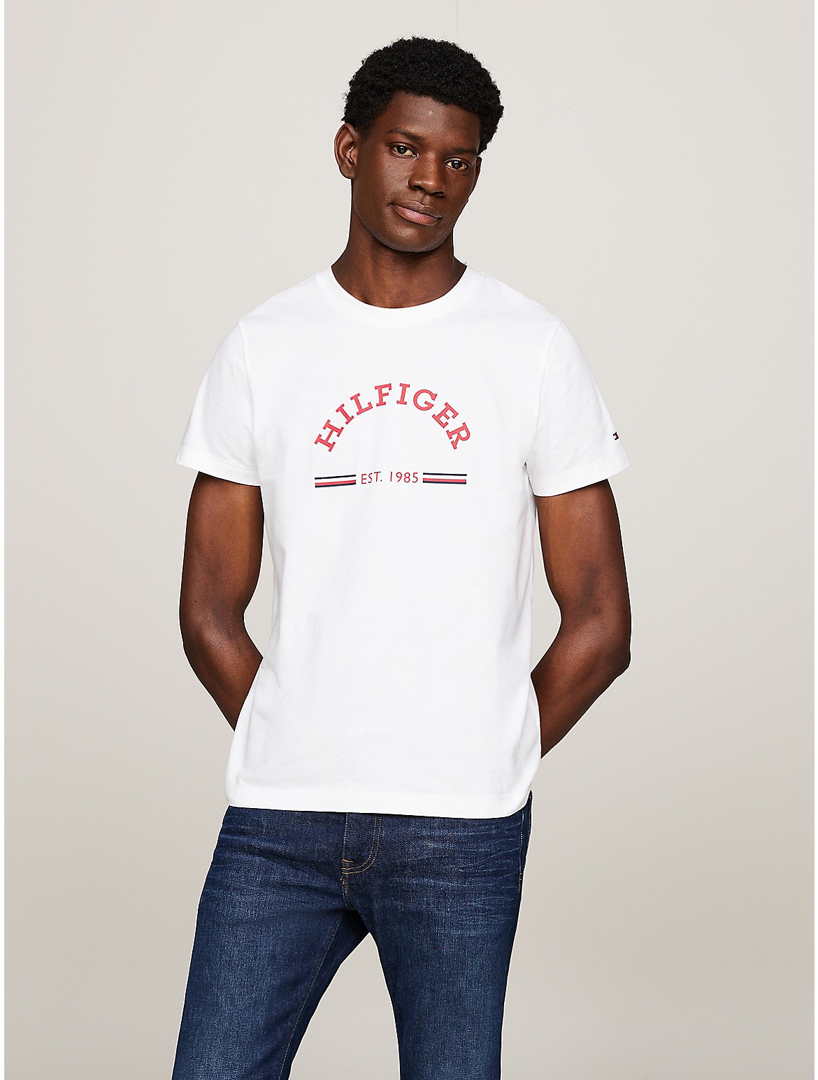 Tommy Hilfiger Men's Slim Fit Arch Monotype Graphic T-Shirt
