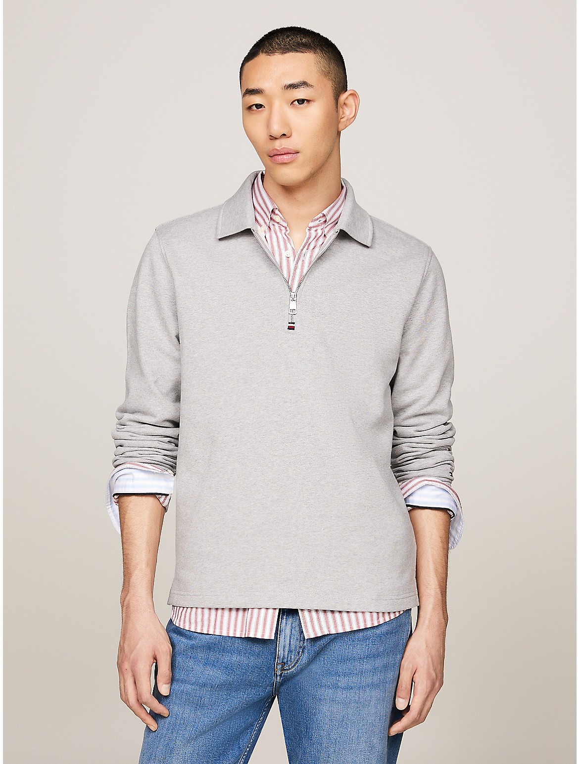 Tommy Hilfiger Terry Cotton Half In Gray