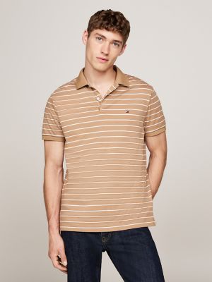 Regular Fit Cotton Polo, Safari Canvas/Ecru