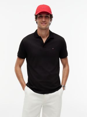 Regular Fit Cotton Polo, Black