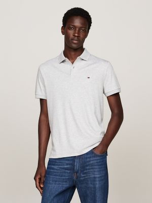 Grey tommy hilfiger polo clearance