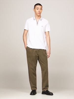 Regular Fit Tipped Zip Polo | Tommy Hilfiger USA