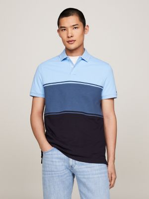 Regular Fit Colorblock Polo, Aegean Sea