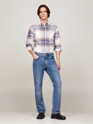 Regular Fit Check Oxford Shirt, Ancient White/Multi
