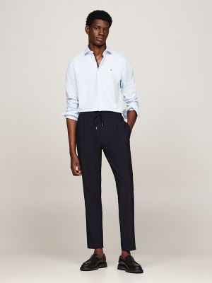 Slim Fit Geometric Print All-Day Shirt, Light Blue/Optic White
