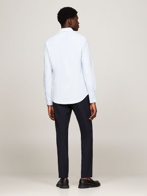 Slim Fit Geometric Stretch Poplin Shirt | Tommy Hilfiger USA 