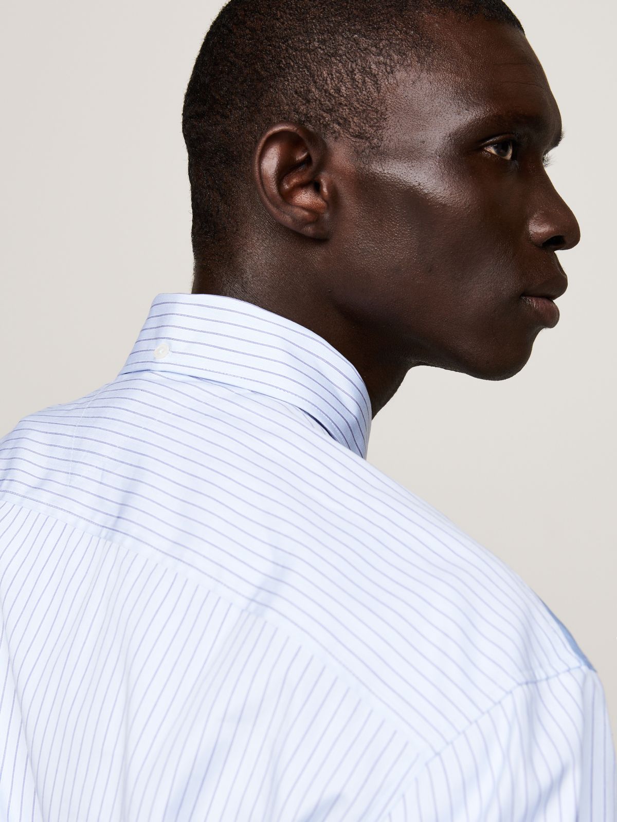 Crest Logo Ithaca Stripe Panel Shirt — Vessel Blue
