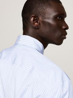 Crest Logo Ithaca Stripe Panel Shirt — Vessel Blue 3
