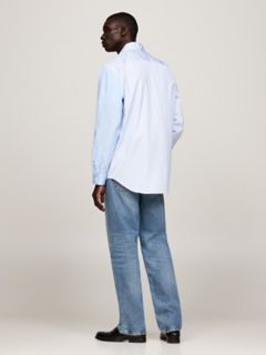 Crest Logo Ithaca Stripe Panel Shirt — Vessel Blue 4