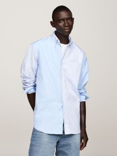Crest Logo Ithaca Stripe Panel Shirt — Vessel Blue 1