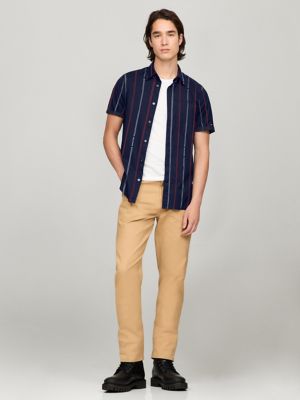 Stripe Short-Sleeve Regular Fit Shirt, Carbon Navy/Multi Stripe