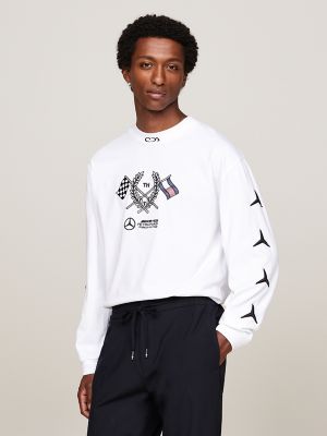 Tommy x Mercedes F1 x CR Long-Sleeve T-Shirt, White