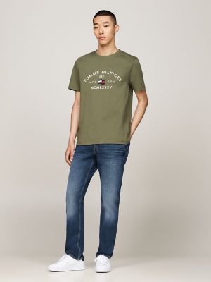 Embroidered Tommy Arch Logo T-Shirt, Battle Green