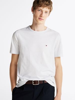 Stripe Cotton Linen T Shirt Tommy Hilfiger