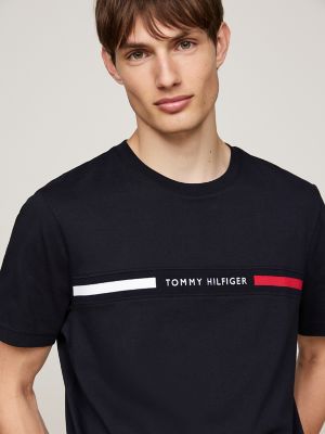 Tommy Ribbed Inset Logo T-Shirt | Tommy Hilfiger USA