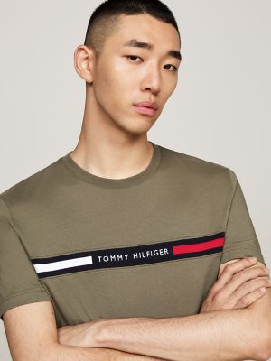 Tommy Ribbed Inset Logo T-Shirt | Tommy Hilfiger
