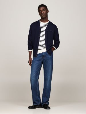 Organic-Cotton and Cashmere Cardigan, Navy