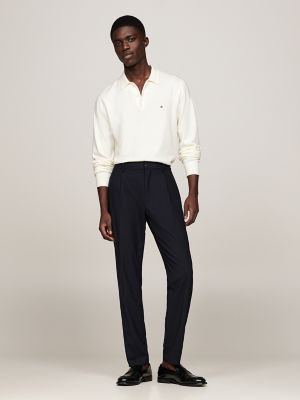 Organic-Cotton and Cashmere Polo Sweater, Ivory