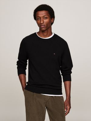 Wool Crewneck Sweater, Black