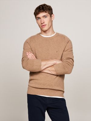 Wool Crewneck Sweater, Safari Canvas Heather