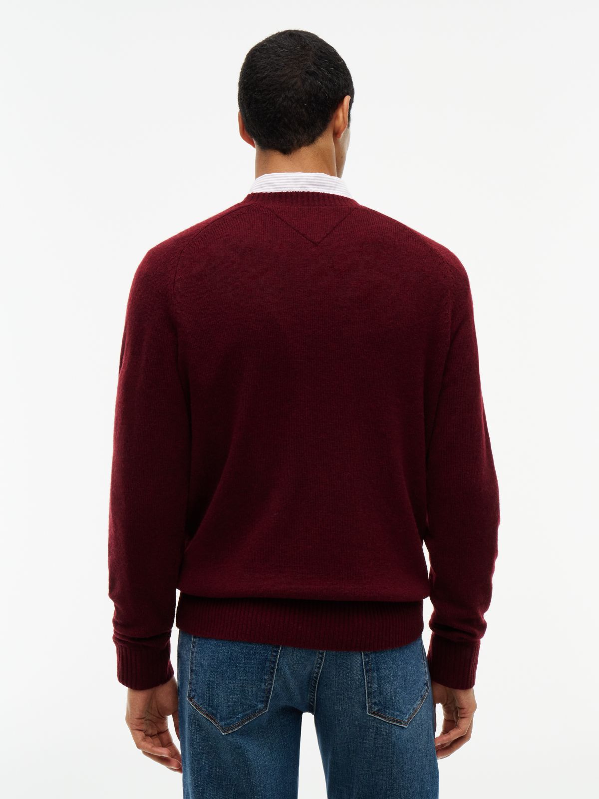 Lambswool Crewneck Sweater — Deep Rouge