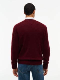 Lambswool Crewneck Sweater — Deep Rouge 4