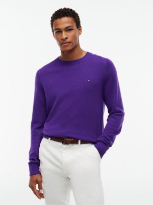 Lambswool Crewneck Sweater, Tuscan Grape