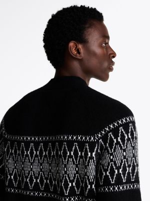 Festive Wool-Blend Mockneck Sweater | Tommy Hilfiger Canada