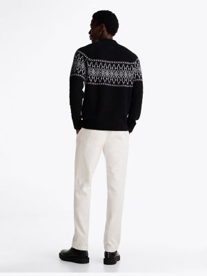 Festive Wool-Blend Mockneck Sweater | Tommy Hilfiger Canada