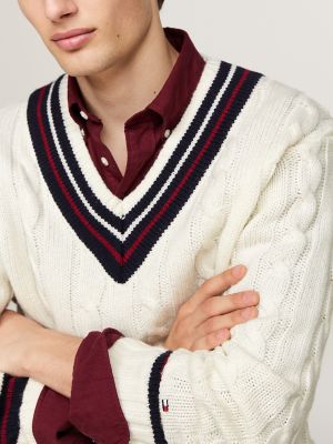 Cable Knit Wool Blend Cricket Sweater Tommy Hilfiger Canada