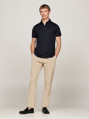 Slim Fit Mercerized Cotton Polo, Navy