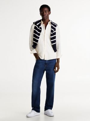 Regular Fit THFlex Brushed Cotton Shirt, Ivory Petal