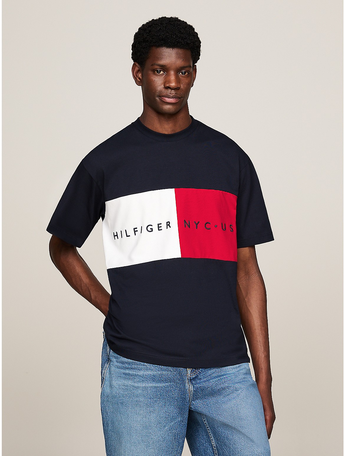 Tommy Hilfiger Men's Hilfiger Team Flag T-Shirt