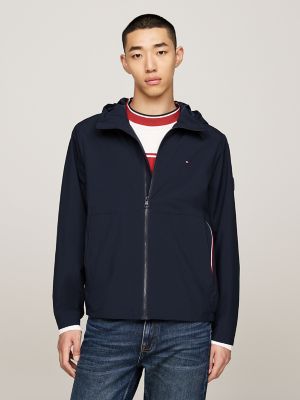 Hooded Water-Repellent Jacket, Navy