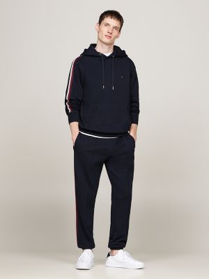 Signature Stripe Sleeve Hoodie, Navy