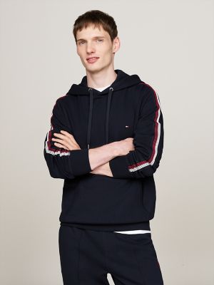 Stripe sleeve hoodie clearance