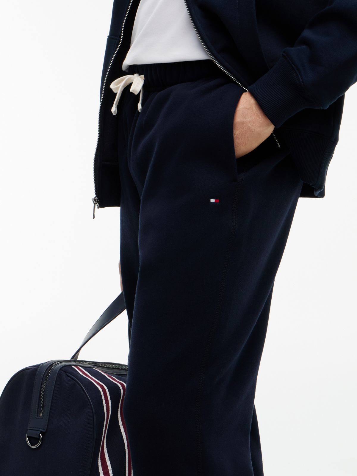 Solid Fleece Jogger — Navy