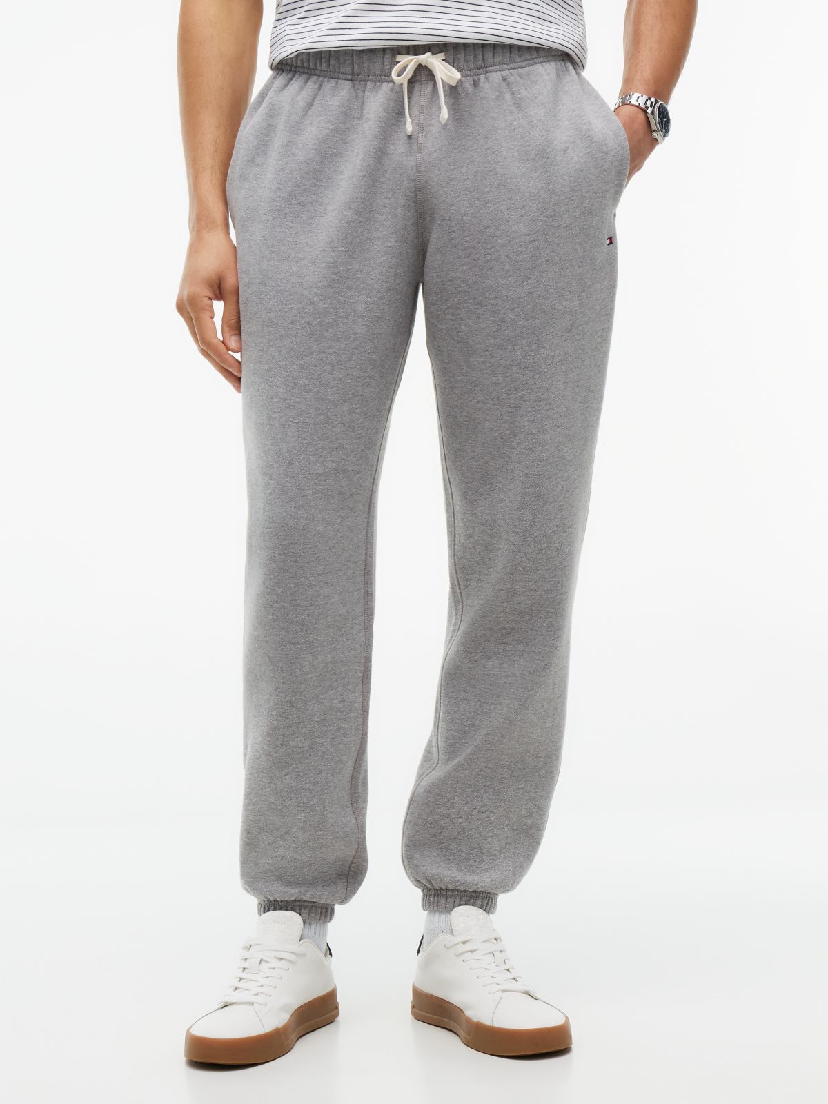 Solid Fleece Jogger — Grey Heather
