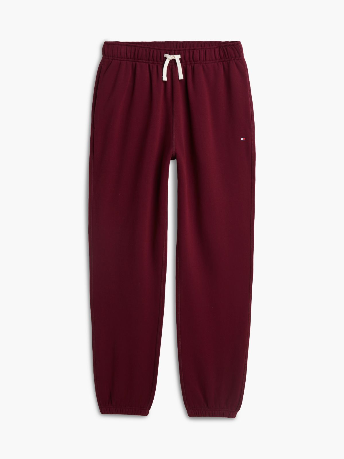 Solid Fleece Jogger — Burgundy