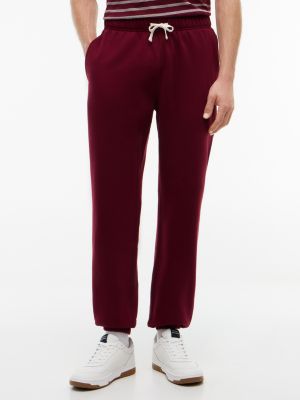 Solid Fleece Jogger, Burgundy