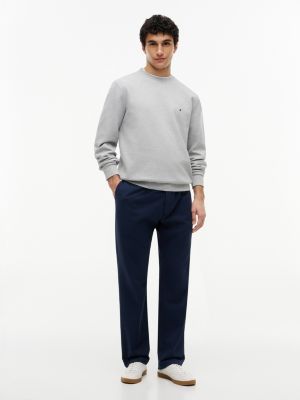 Мужская толстовка Tommy Hilfiger TH Performance Intechno Knit, цвет: Светлый серый меланжевый — фото 2