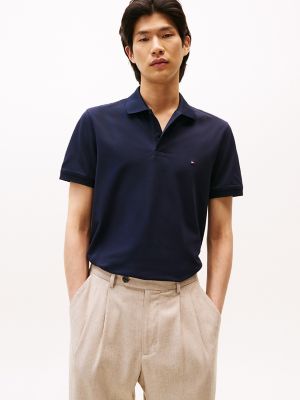 Regular Fit Pique Tech Polo, Navy
