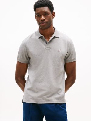 Regular Fit Pique Tech Polo, Medium Grey Heather