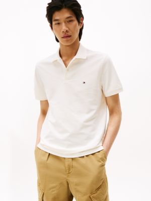 Regular Fit Pique Tech Polo, Ivory Petal