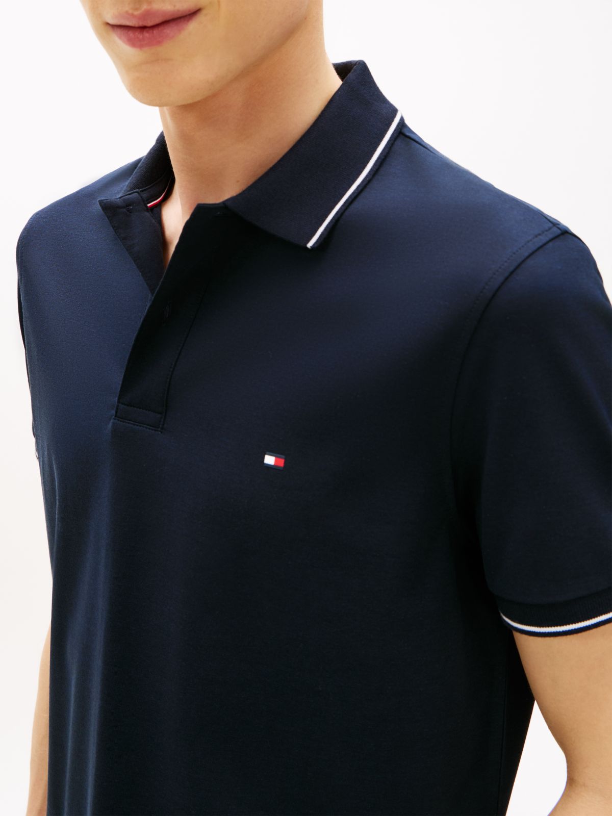 Regular Fit TH Performance Jersey Polo — Navy